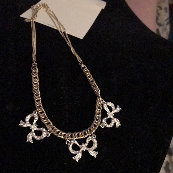 Lc Lauren Conrad gold bow necklace